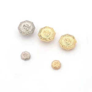 Золотые джинсовые кнопки из цинкового сплава, металлические пуговицы с логотипом для джинсов