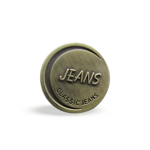 China Factory 20MM Custom Logo Anti Brass Tack Button for Jeans