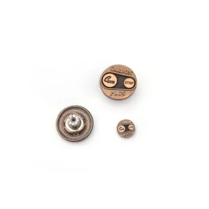 Botão de pressão de metal personalizado de fábrica, preto, prata, ouro, latão, liga de zinco, botão de pressão para roupas de casaco